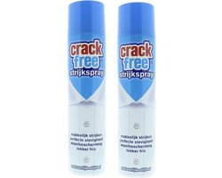 Crackfree - Stijfsel spray - 2 x 400 ml - Geschikt voor alle type stijrkijzers