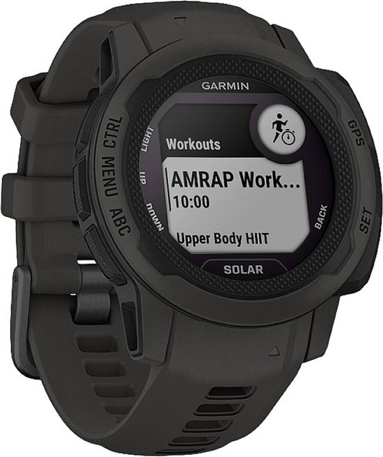 Garmin Instinct 2S Solar - Sporthorloge met GPS - Smartwatch voor heren - Zon Oplaadbaar - 40mm - Graphite