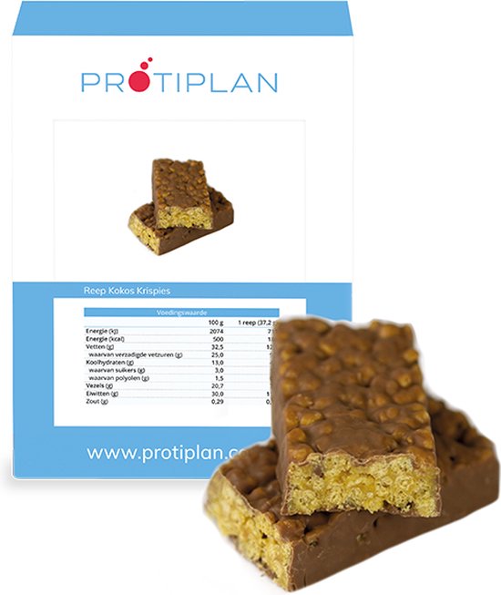 Protiplan Reep Kokos Crisp 7 x 35 gram Low carb snack Eiwitrepen