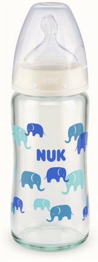 Babyflesje - NUK | Glazen fles | First Choice | 0- 6 maanden | 240 ml 0-6 maanden