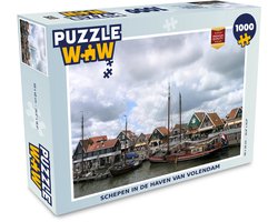 Puzzel Schepen in de haven van Volendam - Legpuzzel - Puzzel 1000 stukjes volwassenen