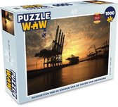 Puzzel Hijskraan - Haven - Hamburg - Legpuzzel - Puzzel 1000 stukjes volwassenen