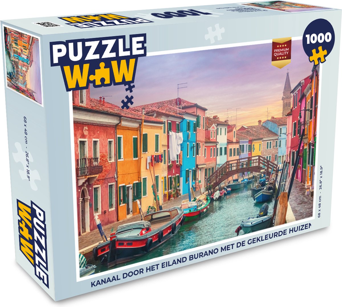 Puzzle 1000 p - Burano, Italie, Puzzle adulte, Puzzle