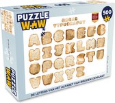 Puzzel De letters van het alfabet van broden gemaakt - Legpuzzel - Puzzel 500 stukjes