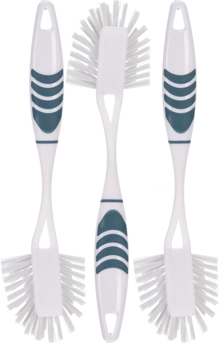 Goedkoopste Afwasborstel met ophang lus - 3x stuks - blauw - 29 cm