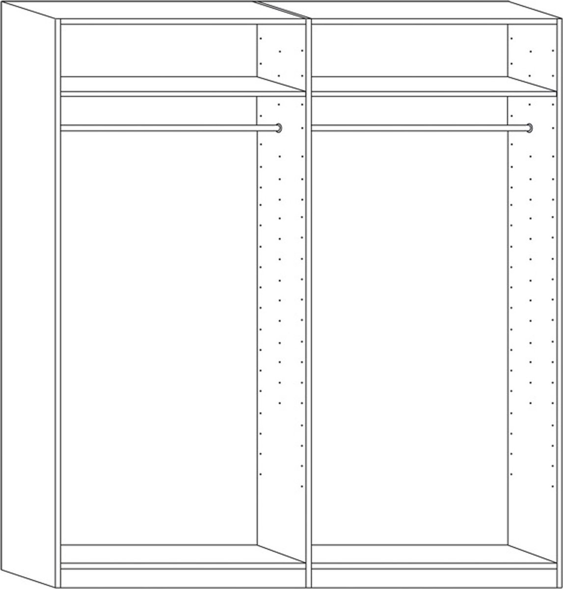 AR-04 ARTI Schuifdeur Kledingkast met Spiegel Schuifdeur Kast (Mat Wit
