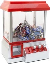 Snoepautomaat - Snoep Grijpautomaat – snoepmachine – snoep - Grijper – Speelautomaat – (rood)