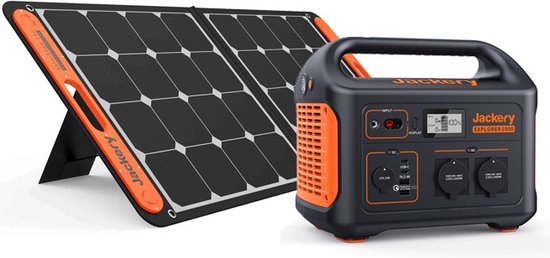 Jackery Solar Generator 3000 v2 met 200W Zonnepaneel, 3072Wh/3600W LiFePo4 Accu, 1.8 Uur Snelladen, 2 PD 100W, Draagbaar Energiestation, Klein en Lichtgewicht, voor Kamperen, Campers en Thuis