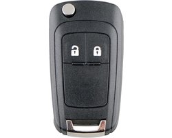 Autosleutel voor Opel - Vervanging Autosleutelbehuizing met 2 knoppen en opvouwbaar sleutelblad - Opel Astra Corsa Zafira Insignia Adam Cascada
