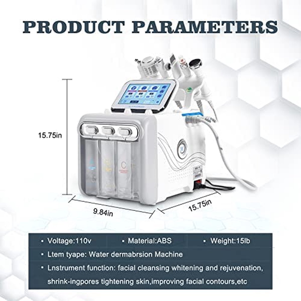 Waterstof Zuurstof Gezichtsmachine 6 in 1 Multifunctionele Professionele Gezichtsreinigingsmachine Huidverjonging Kleine Bubbel Apparaat