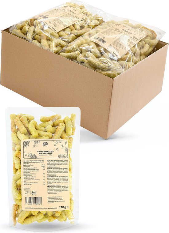 KoRo | Flippes de pois bio au sel de mer 15 x 150 g