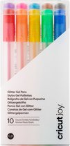 Cricut Joy Glittergelpennen - regenboog , roze, bruin, zwart - 10 stuks