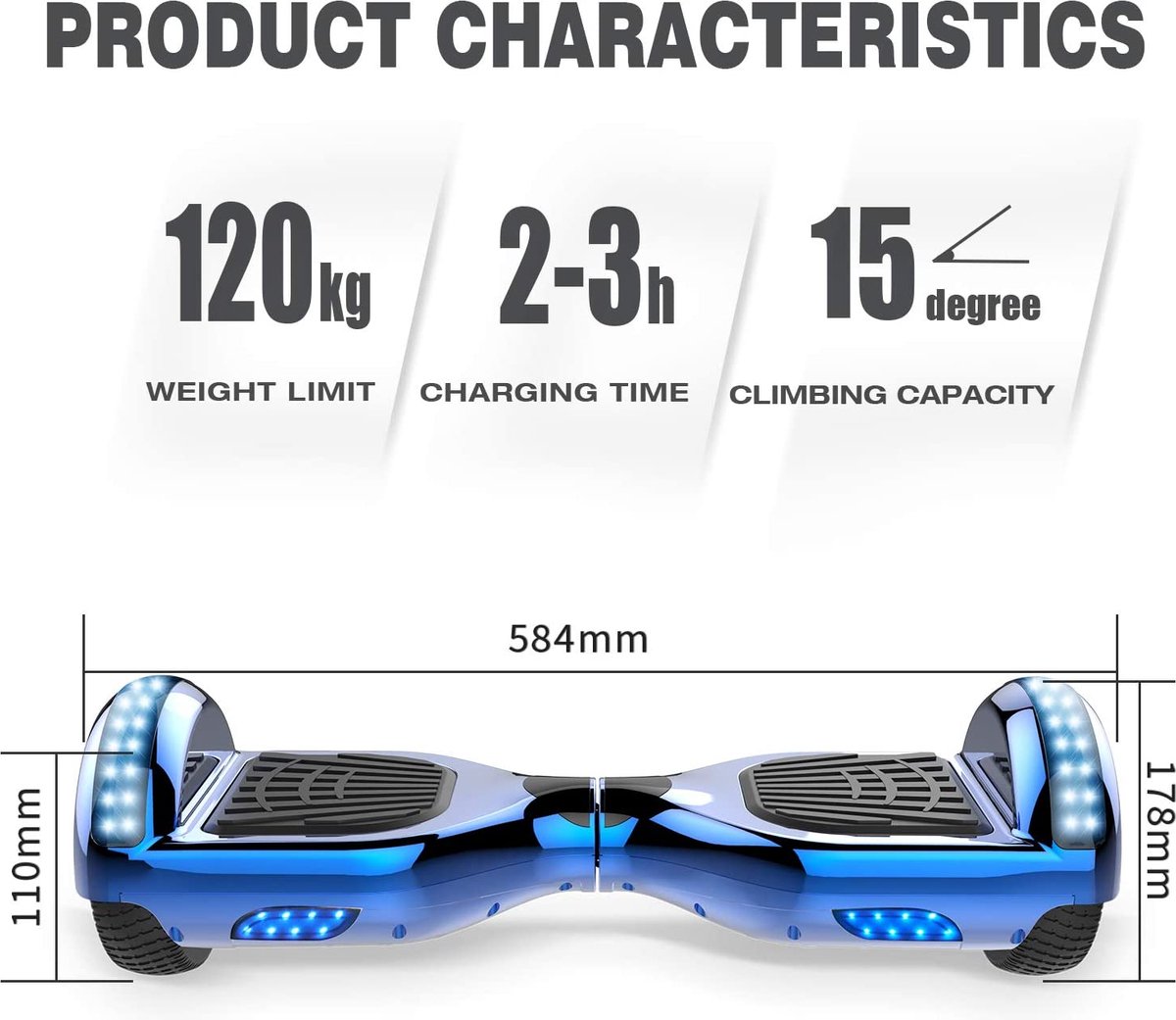 Hoverboard Skate Elétrico Bluetooth 6,5" Led ( Lancamento 2022) | Brasil