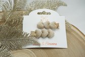 Kleine fluweel hartjes op speldje - Hartjes - Oud Roze - Set van 2 - Kerst - Bows and Flowers