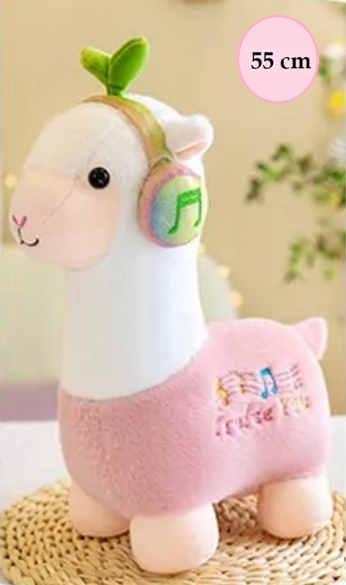 Alpaca knuffel - 55 cm - Roze - Pluche - Lama knuffel - 55cm Alpaca
