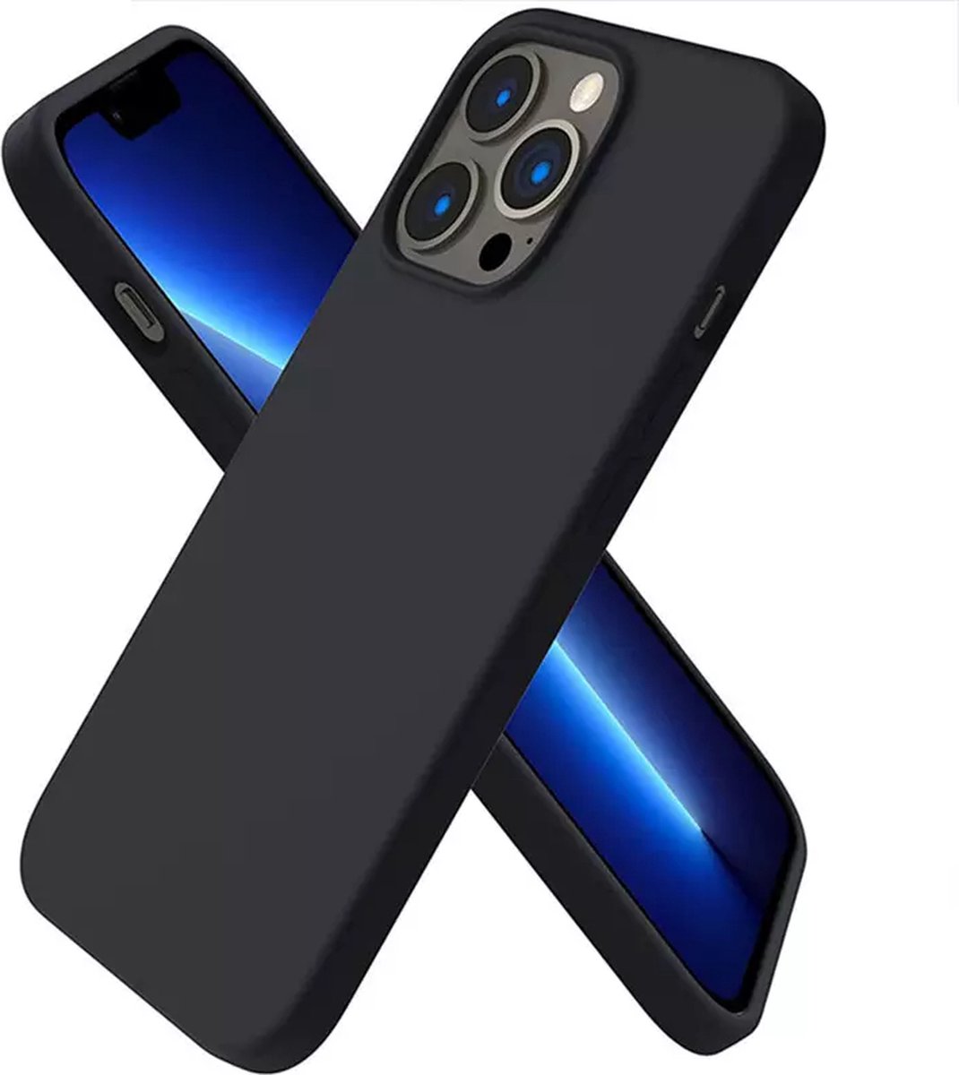 MaxVision's iPhone 12 Pro Hoesje Zwart Siliconen - TPU Case - Case Cover