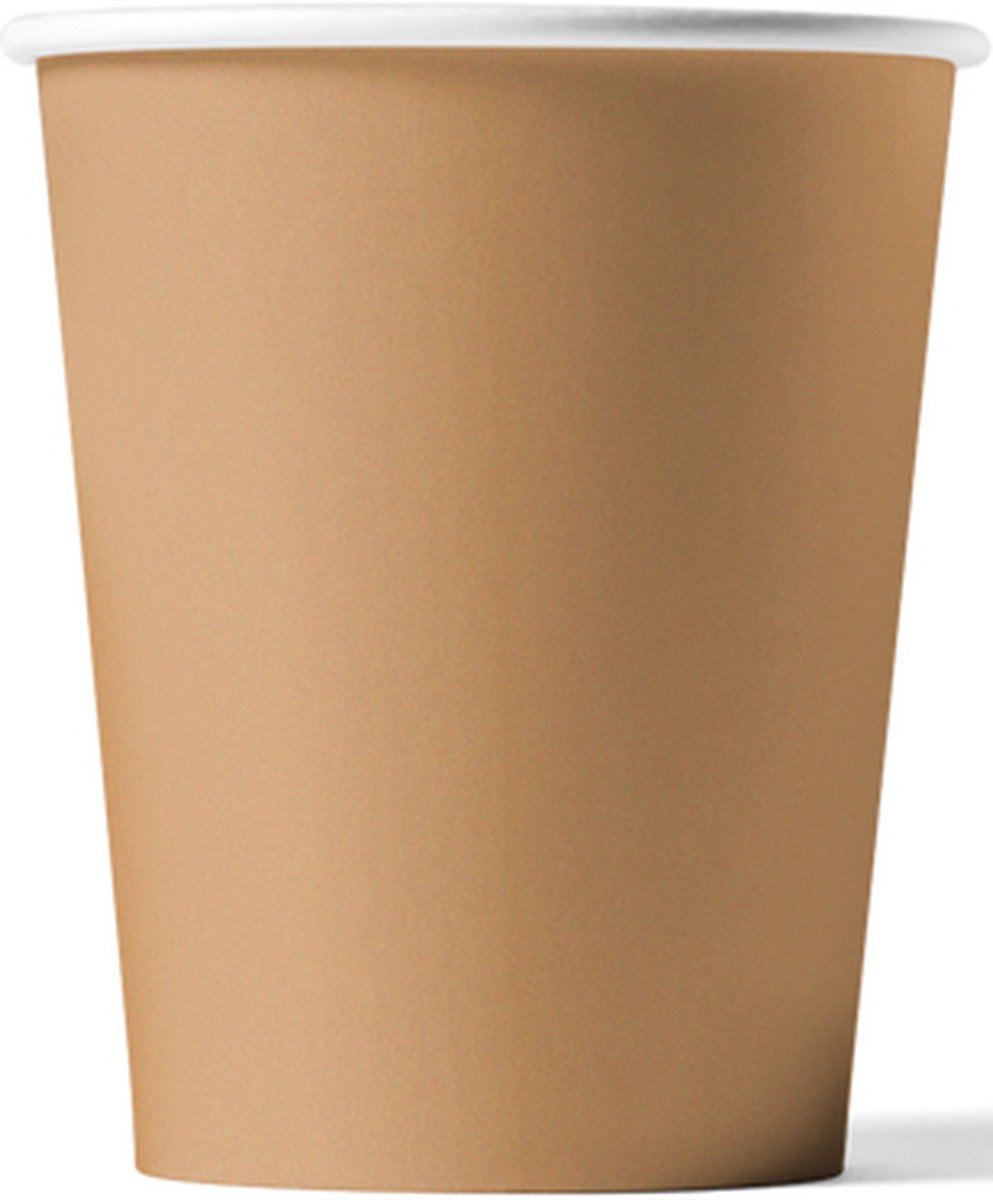 Koffiebeker karton 180cc - 7.5oz Kraftlook - Wegwerpbeker - Koffie to go - Doos 2500 stuks