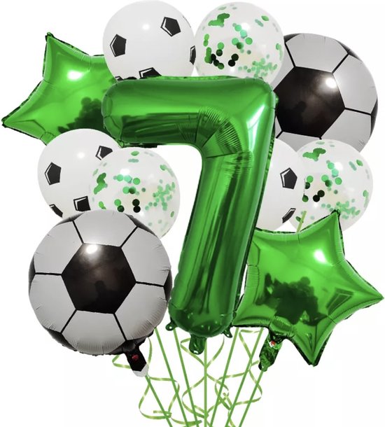 Voetbal Verjaardag Versiering - Voetbal Feestpakket - Voetbal Themafeest - Voetbal ballonnen - Voetbal Ballon - Voetbal Feest - Feestversiering - Voetbal 7 jaar - Voetbal Decoratie - Helium Ballonnen - Ballon - 11 stuks - Football Birthday Decoration