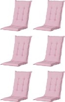 Madison - Tuinkussen - Universeel - Lage Rug - 6 st. - Panama Soft Pink - 105x50cm - Roze - Tuinstoelkussens - Standaardstoel