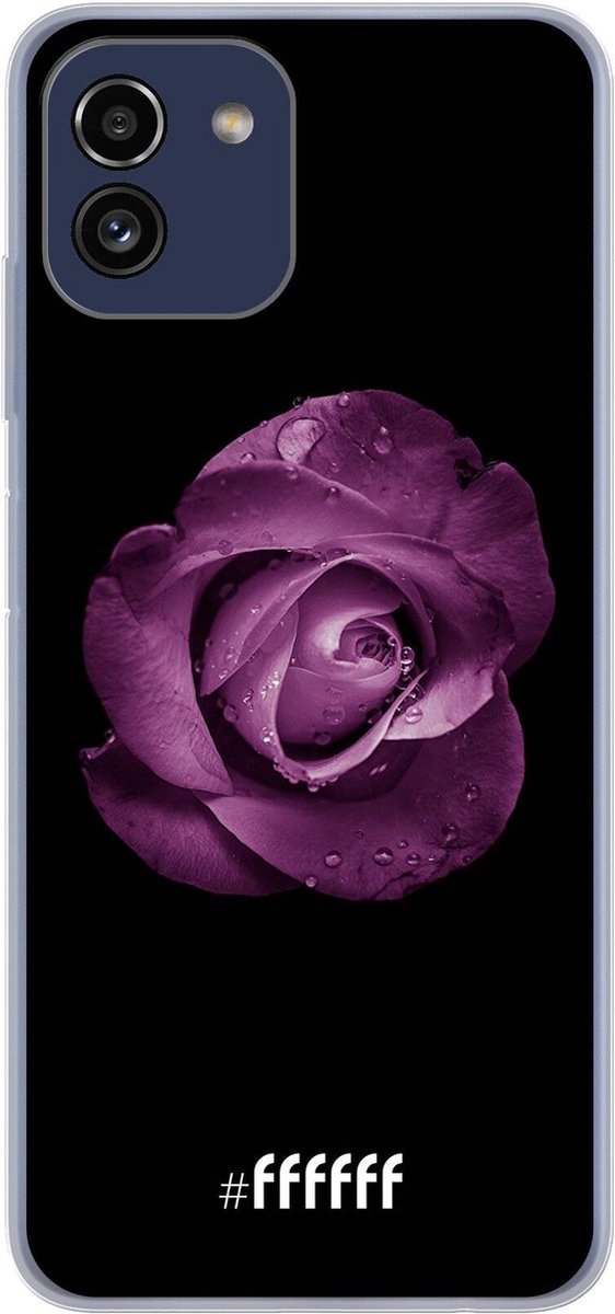 6F hoesje - geschikt voor Samsung Galaxy A03 - Transparant TPU Case - Purple Rose #ffffff