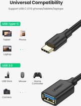 UGREEN USB-C naar USB-A 3.0 Adapter On The Go Kabel Zwart