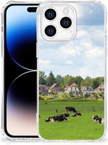 Shockproof Case Geschikt voor Apple iPhone 14 Pro Max Telefoon Hoesje met doorzichtige rand Hollandse Koeien