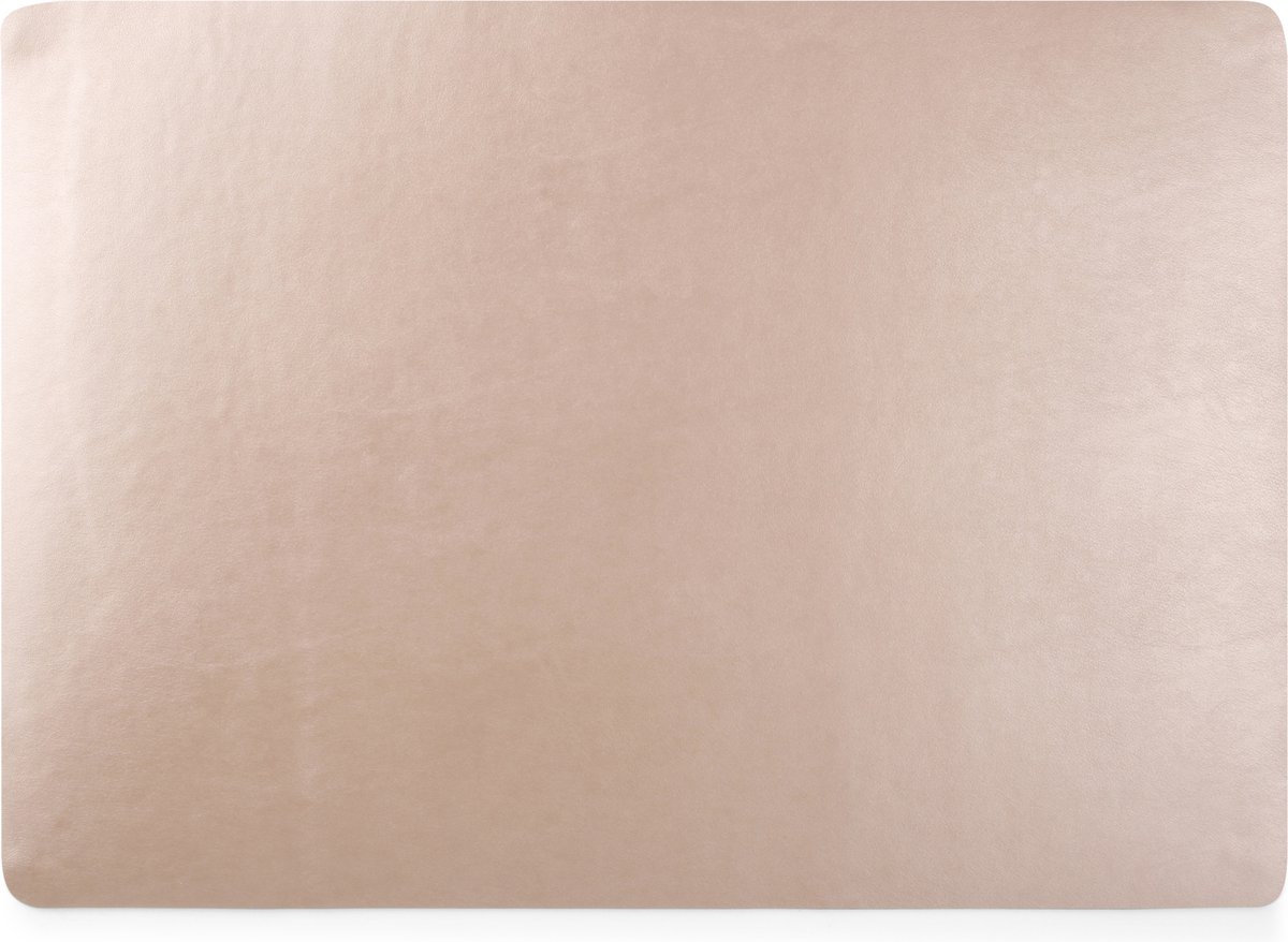 Placemat 43x30cm lederlook roségoud Layer (Set van 4)