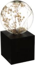 Atmosphera Tafellamp Flower microlamp D10x17cm - Batterij niet inbegrepen - Zwart