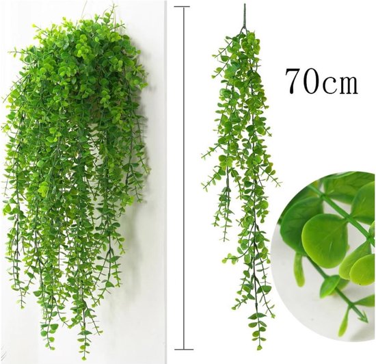 kunst hangplant groen 70 cm