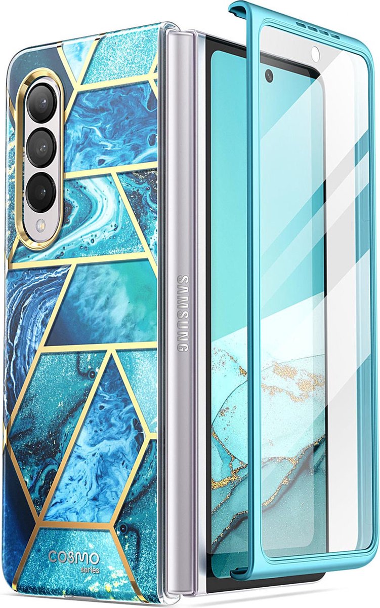 Cosmo 360 hoesje met screenprotector Samsung Z Fold 3 - Oceaan
