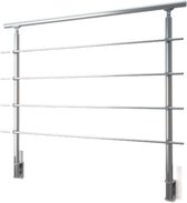 Aluminium  Balustrade Sogem kit rondo primo +S = zijdelingse bevestiging, lengte 120 cm, zilver 1005