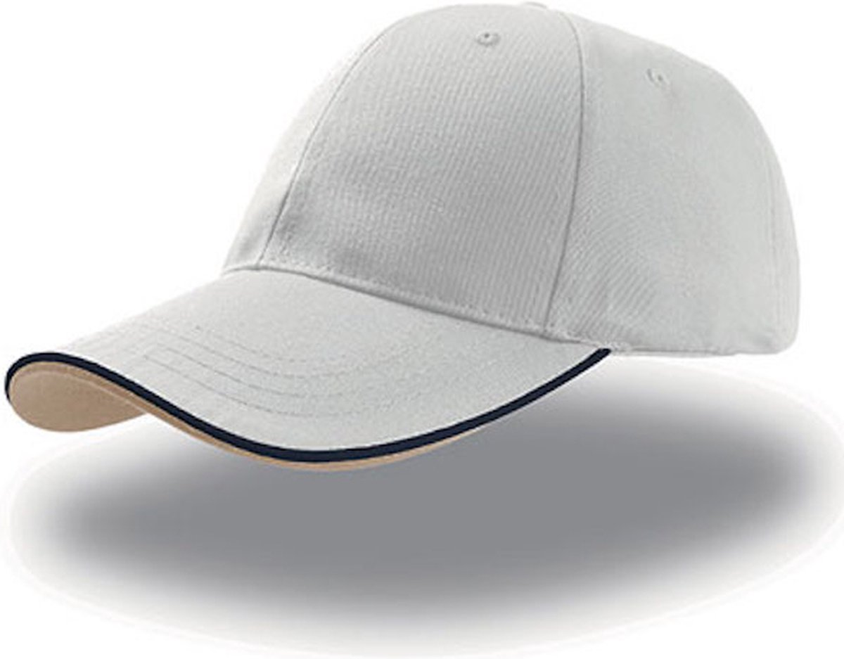 Atlantis 'Zoom Piping Sandwich Cap' Wit/Donkerblauw/Khaki