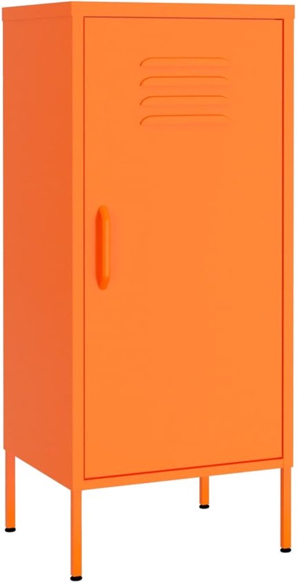 vidaXL - Opbergkast - 42,5x35x101,5 - cm - staal - oranje