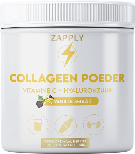 Zapply Collageen Poeder Premium -Viscollageen - Collageen - Stralende huid - Collagen- Vanille smaak -Hyaluronzuur