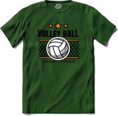 Volleybal net sport - T-Shirt - Heren - Bottle Groen - Maat L