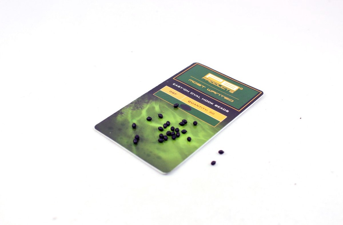 PB Products Easy-on Oval Hook Beads - Dull Black Finish - 30 Stuks - Zwart