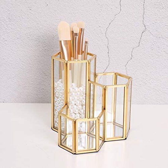 U.S. Art Supply Plastic Artist Round 50 Hole Paint Brush Holder and Organizer - Rack Holds Paintbrushes, Makeup Cosmetic Brushes, Pencils, Pens, Markers, Art Tools, Desk Stand - Students, Teachers