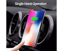 Telefoon houder auto - Draadloos oplaadbaar - Verstelbaar - Telefoonhouder Auto met Draadloze Oplader en Infrarood Sensor - Telefoonhouder auto ventilatie - Autolader - Auto accessories - Auto accessories interieur - Draadloos laden - 10W /7.5W /5W