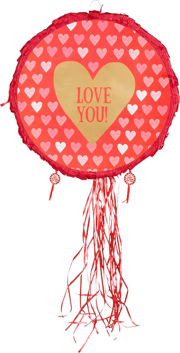 Boland - Trekpiñata 'Love you!' - Verjaardag, Kinderfeestje, Themafeest