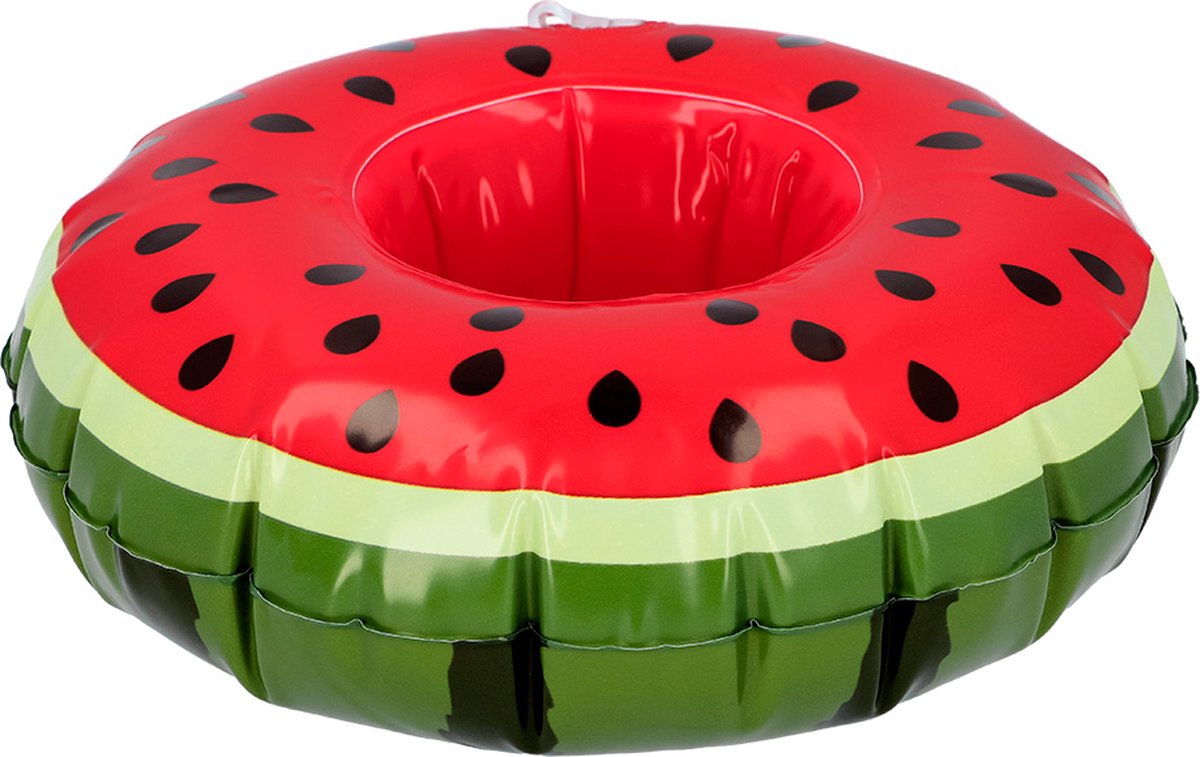 Boland - Opblaasbare bekerhouder Watermeloen - Kinderen en volwassenen - Verjaardag, Kinderfeestje, Themafeest, Tienerfeestje - Tropisch