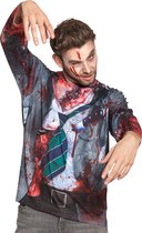 Boland - Fotorealistisch shirt Zombie freak (M) - Volwassenen - Zombie - Halloween en Horror