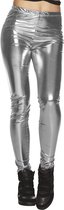 Boland - Legging Glance zilver (L/XL) - Volwassenen - Showgirl - Glitter and Glamour