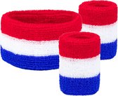 Boland - 3 Zweetbandjes Nederland - Volwassenen - Unisex - - Nederlands elftal- Koningsdag- Landen