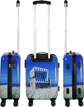 Kofferset 2 delig - Reiskoffers met TSA slot en op wielen - Strand - Blauw - S + M - Travelsuitcase