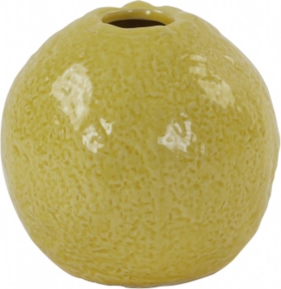 Vase Citroen S Jaune - Céramique Jaune - 13x14x14cm (hxlxp) - Light & Living