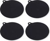 Inductie Beschermer - Pannenonderzetter - Set van 4 - 22CM - Bestendig tot 240 ºC - Siliconen - Zwart