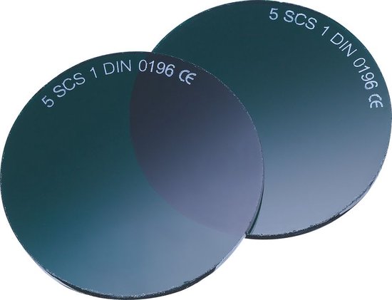 Lentilles de rechange KWB pour lunettes de soudage 378010 - Ø 50 mm - Blauw - 2 pcs