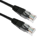 BeMatik - 0,25 m zwarte Cat.5e UTP Ethernet-netwerkkabel