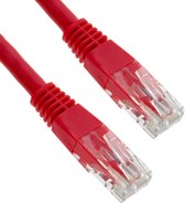 BeMatik - 3 m Cat.6 UTP Ethernet-netwerkkabel, rood