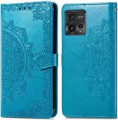 Coque Motorola Moto G72 iMoshion Mandala Bookcase - Turquoise
